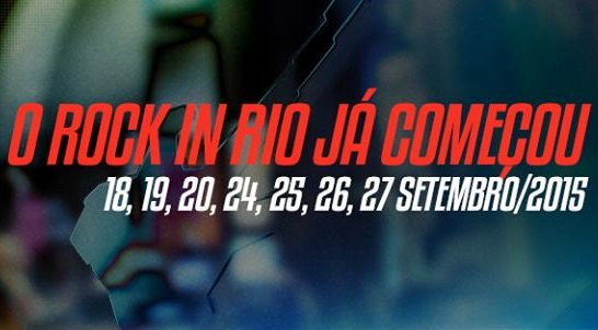 Imagem Divulgação: Programação do Festival Rock in Rio 2015 Brasil.