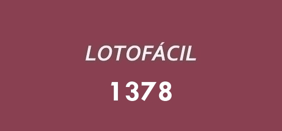 Lotofácil 1378.