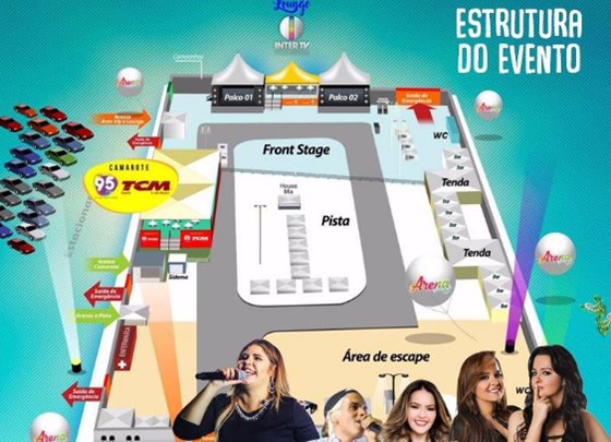 Verão Tibau 2017 estrutura. Imagem: Divulgação/Facebook Gondim&Garcia Produções.