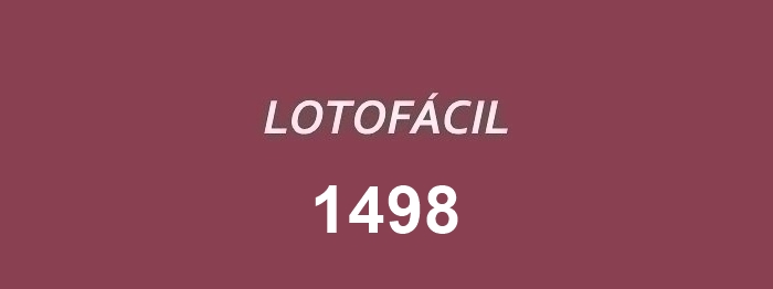 Lotofácil 1498.